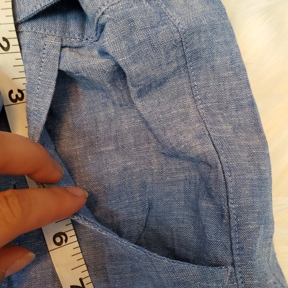 Women's Silver Jeans Co Blue Linen Shorts Size 20 - Picture 8 of 11